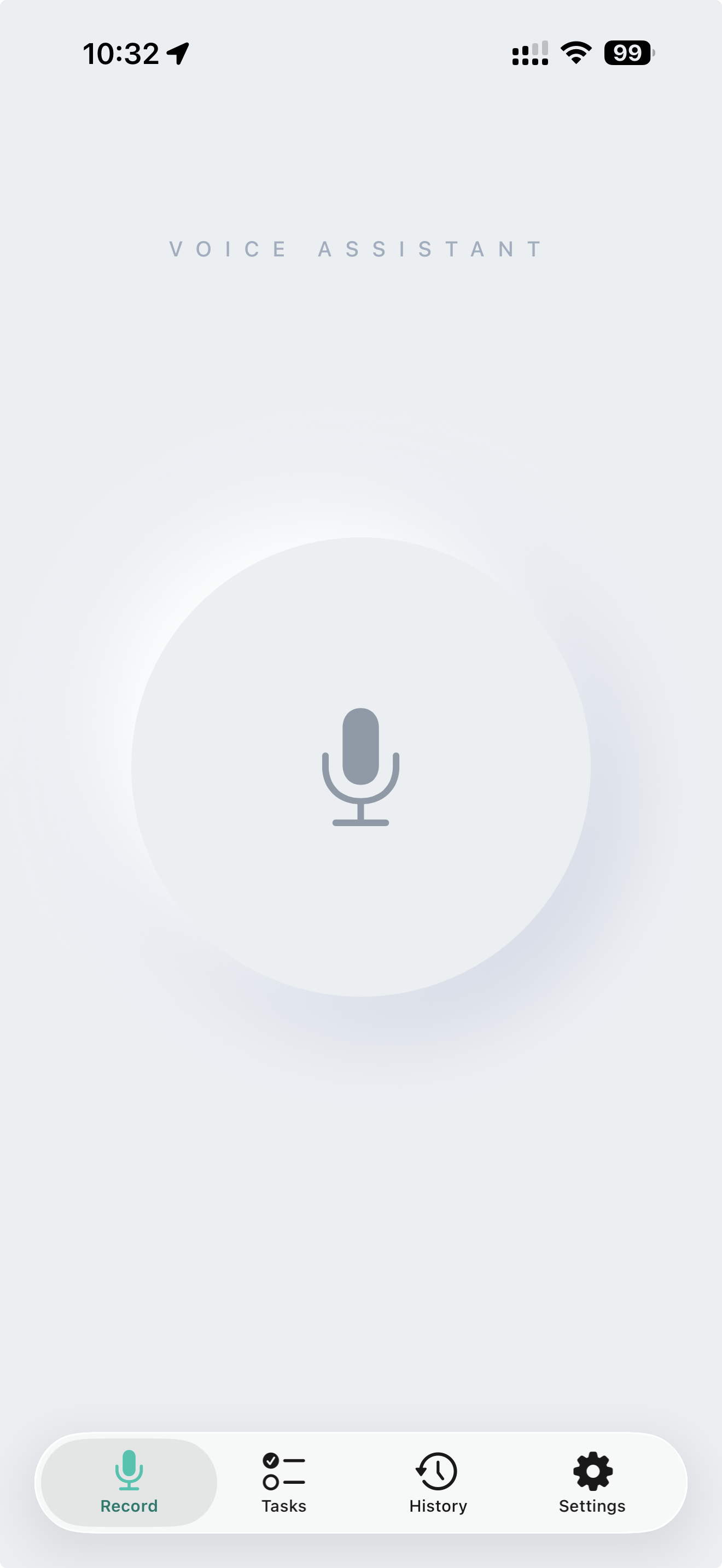 QuickSay App - Record Screen